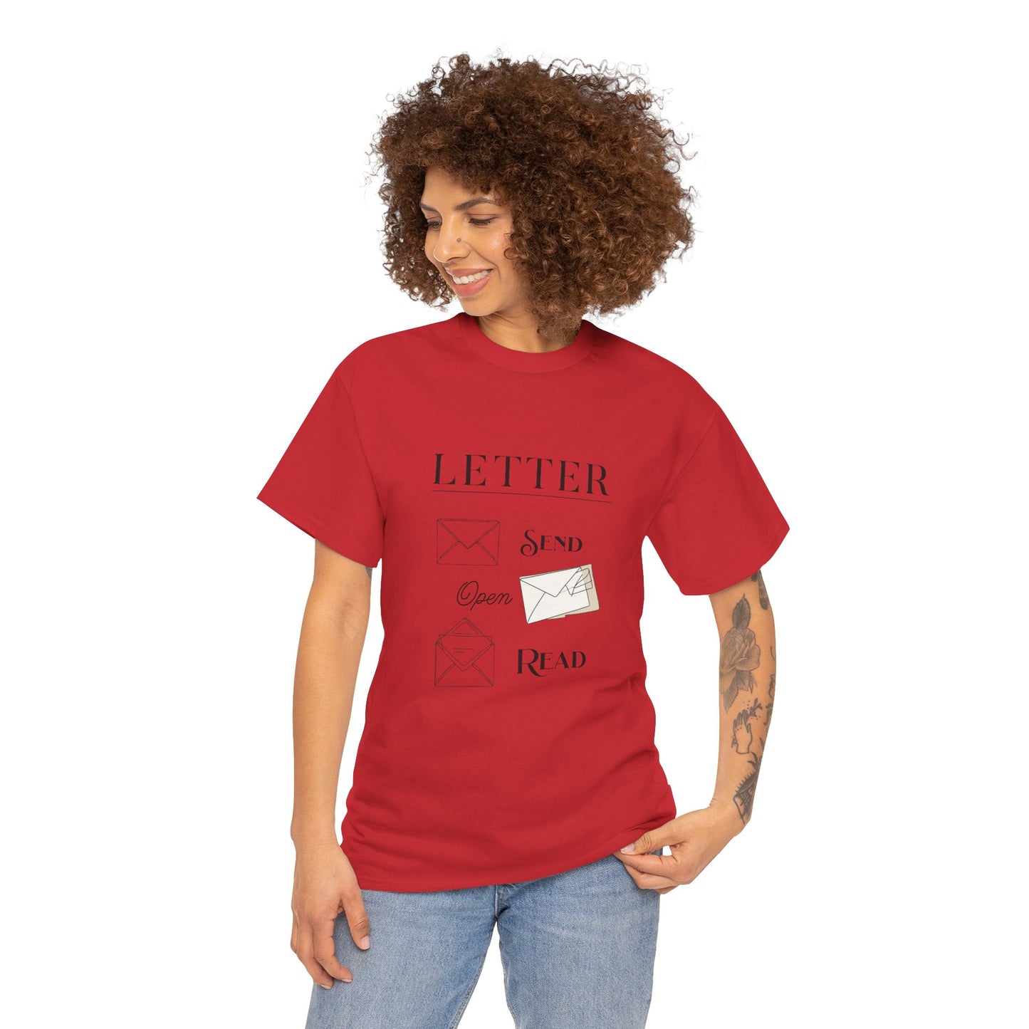 Letter T-Shirt Open Mail Reading Unisex Tee