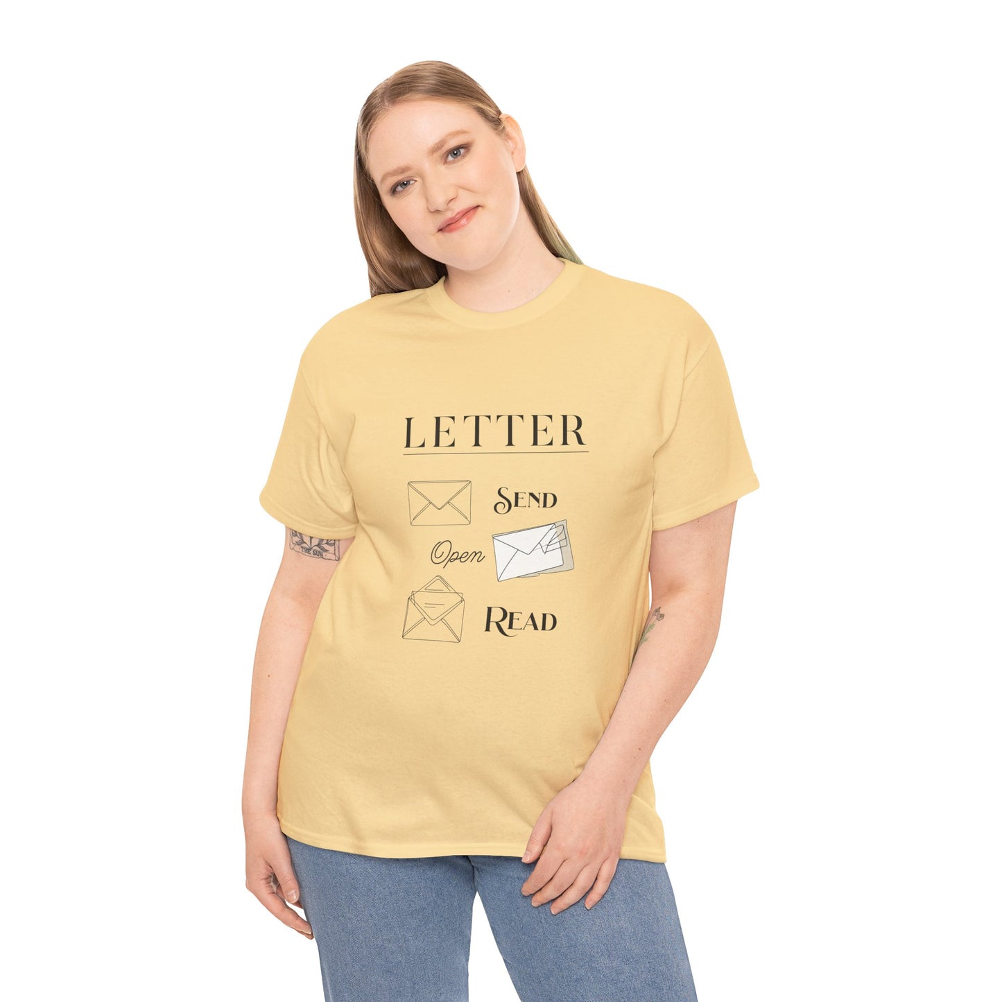 Letter T-Shirt Open Mail Reading Unisex Tee