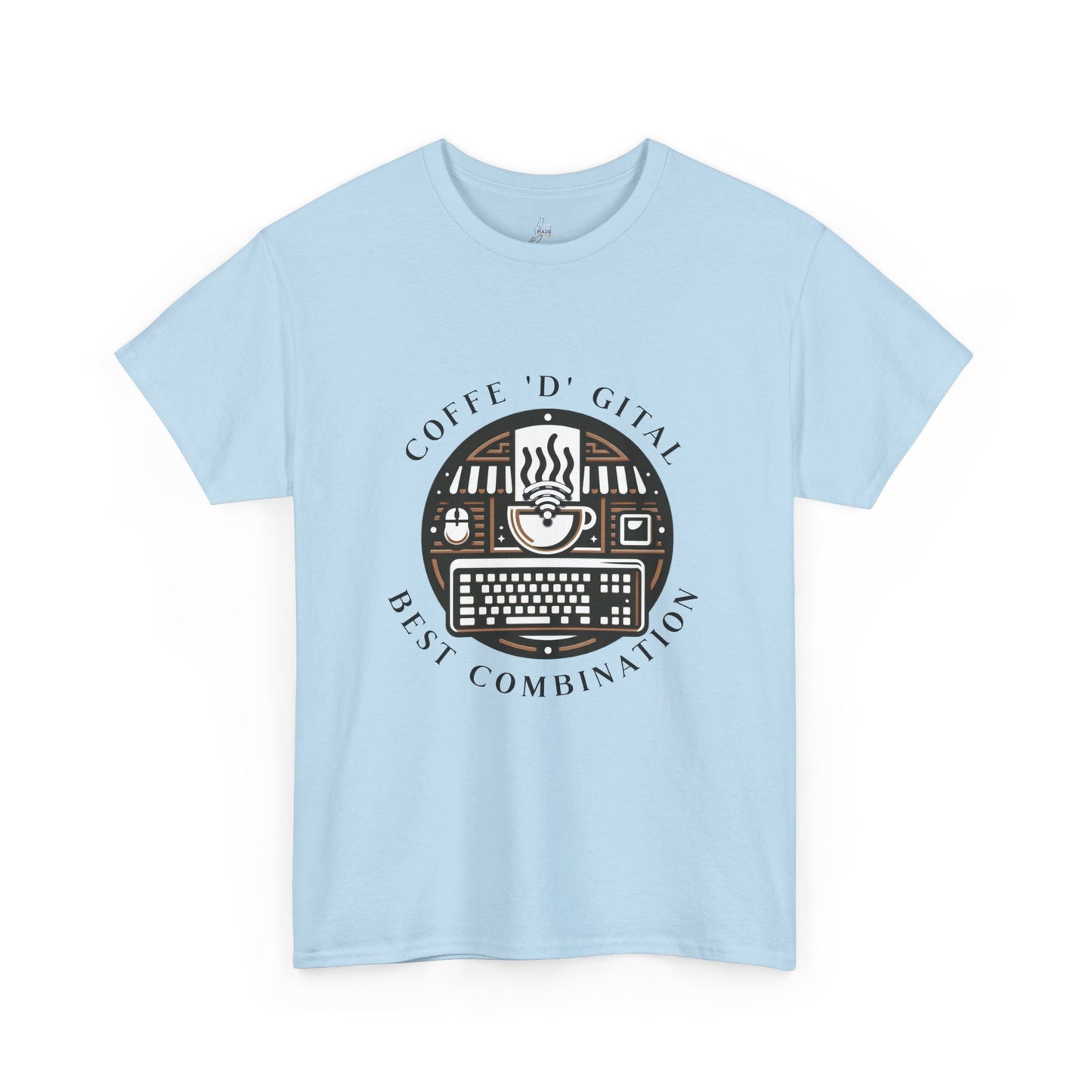 Coffee Digital Unisex Tshirt - Computer Office Love