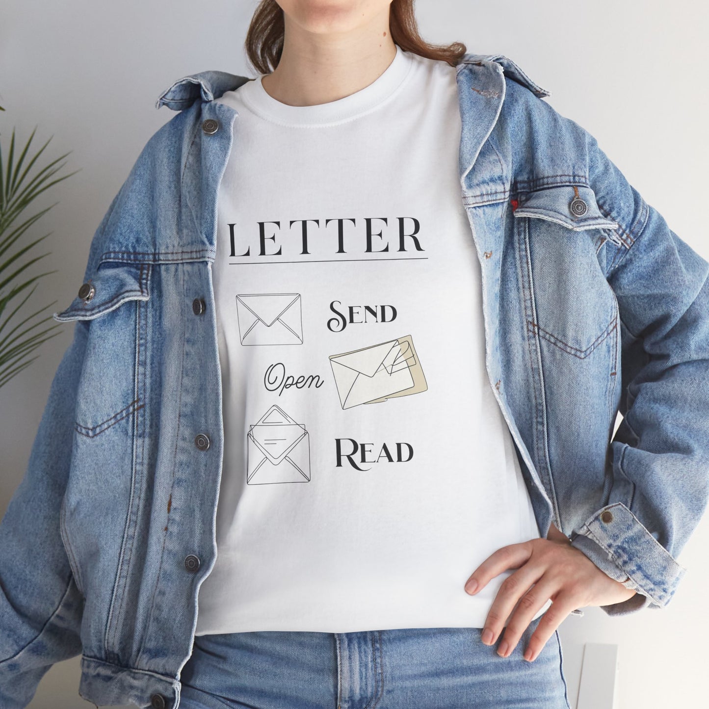 Letter T-Shirt Open Mail Reading Unisex Tee