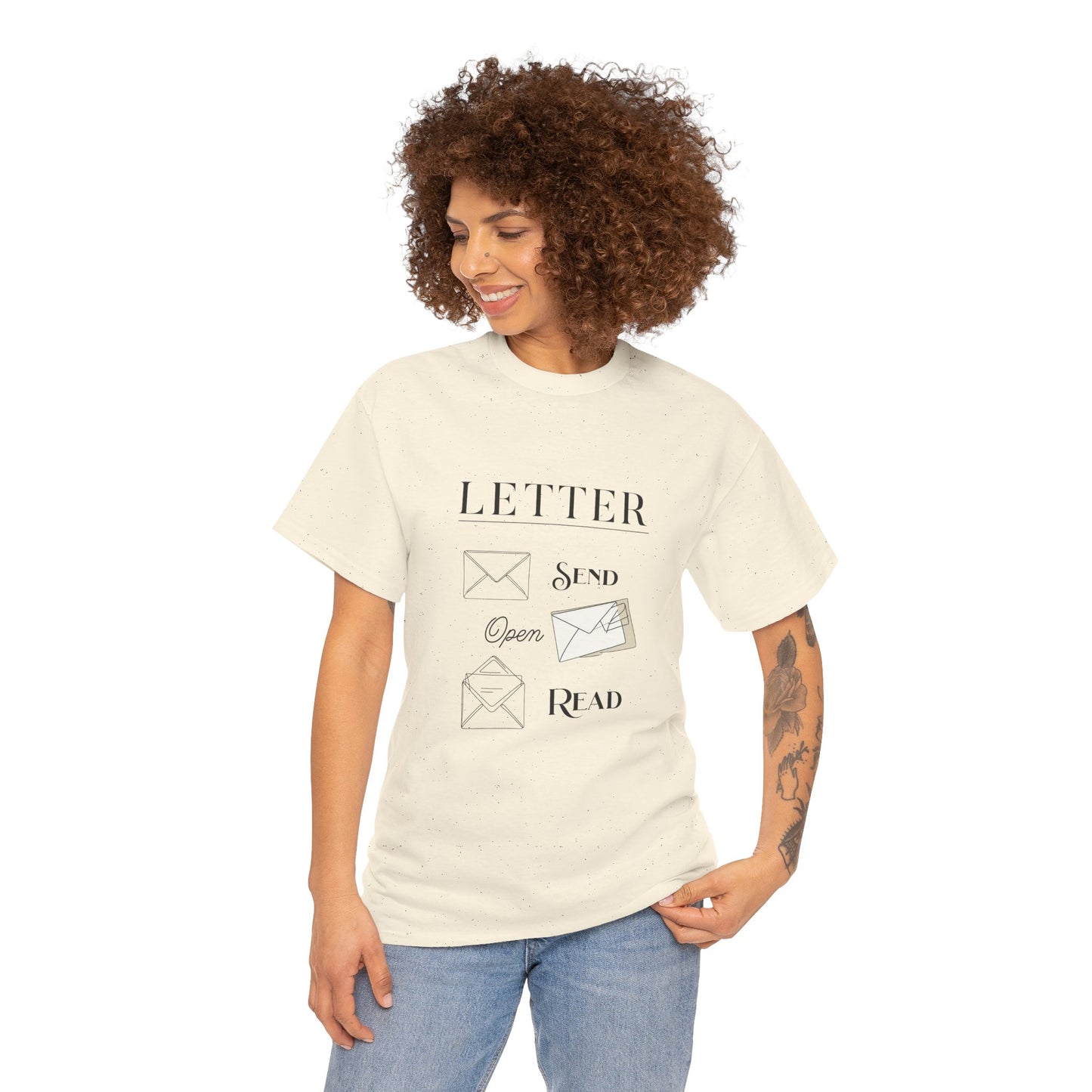 Letter T-Shirt Open Mail Reading Unisex Tee