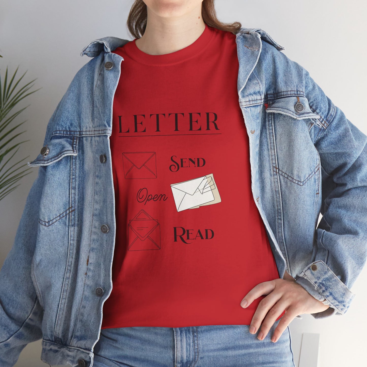 Letter T-Shirt Open Mail Reading Unisex Tee