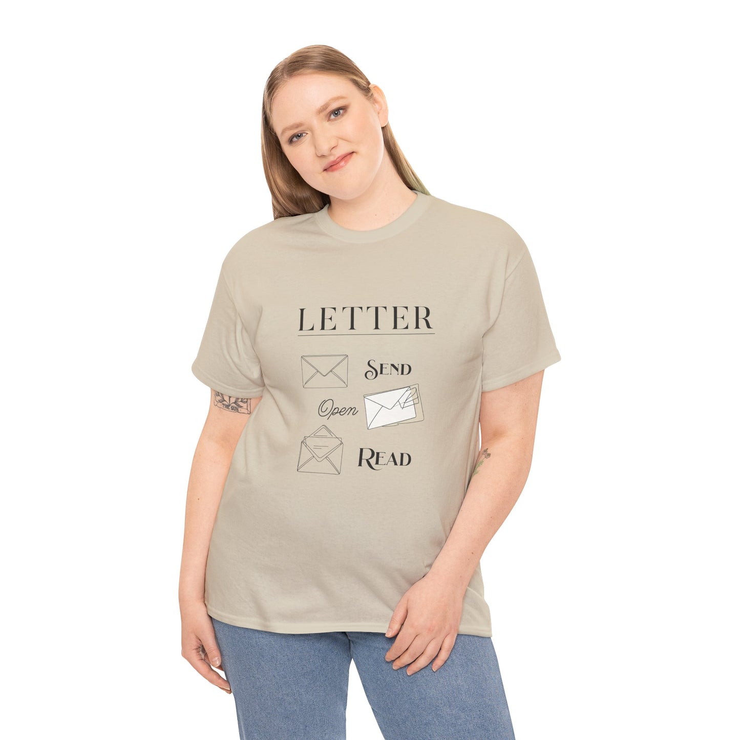 Letter T-Shirt Open Mail Reading Unisex Tee