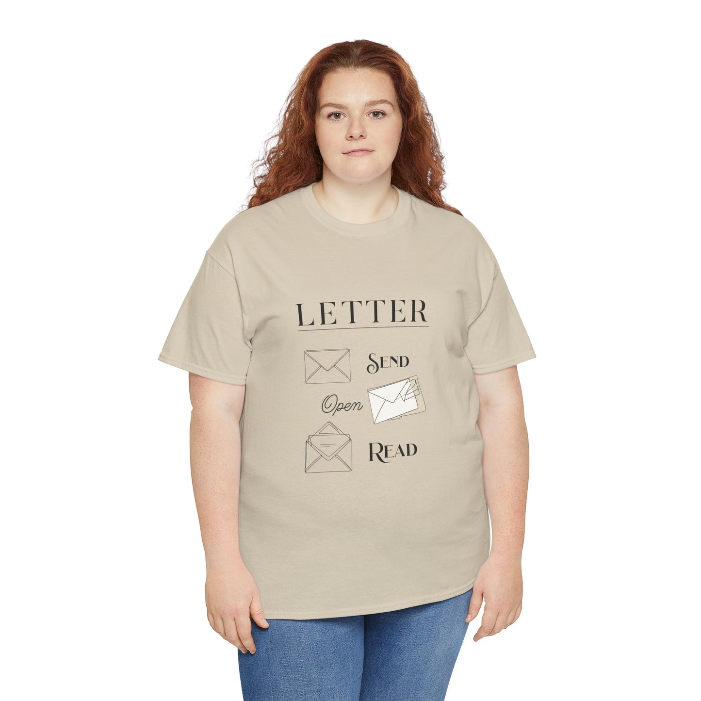 Letter T-Shirt Open Mail Reading Unisex Tee