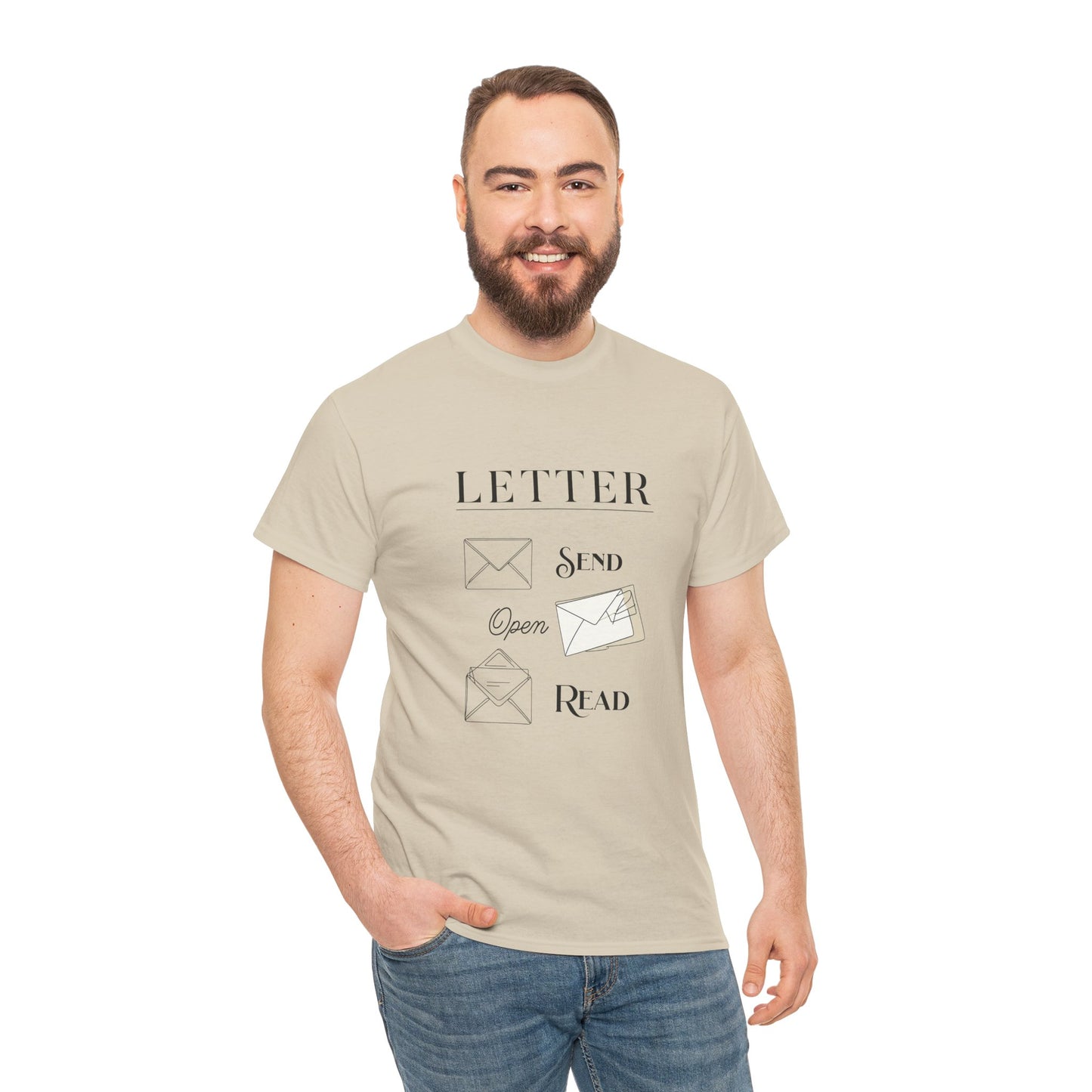 Letter T-Shirt Open Mail Reading Unisex Tee