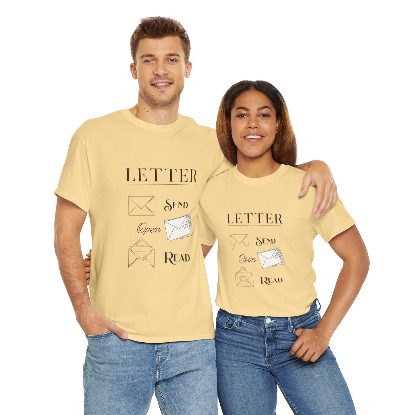 Letter T-Shirt Open Mail Reading Unisex Tee