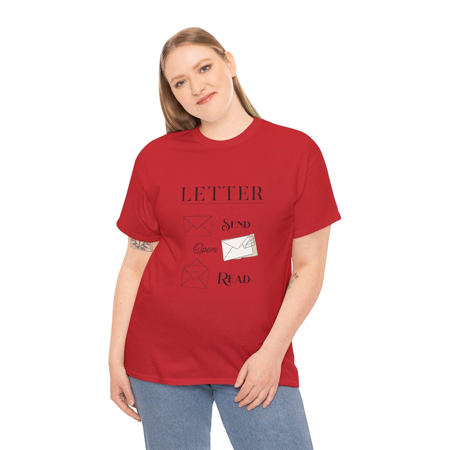 Letter T-Shirt Open Mail Reading Unisex Tee