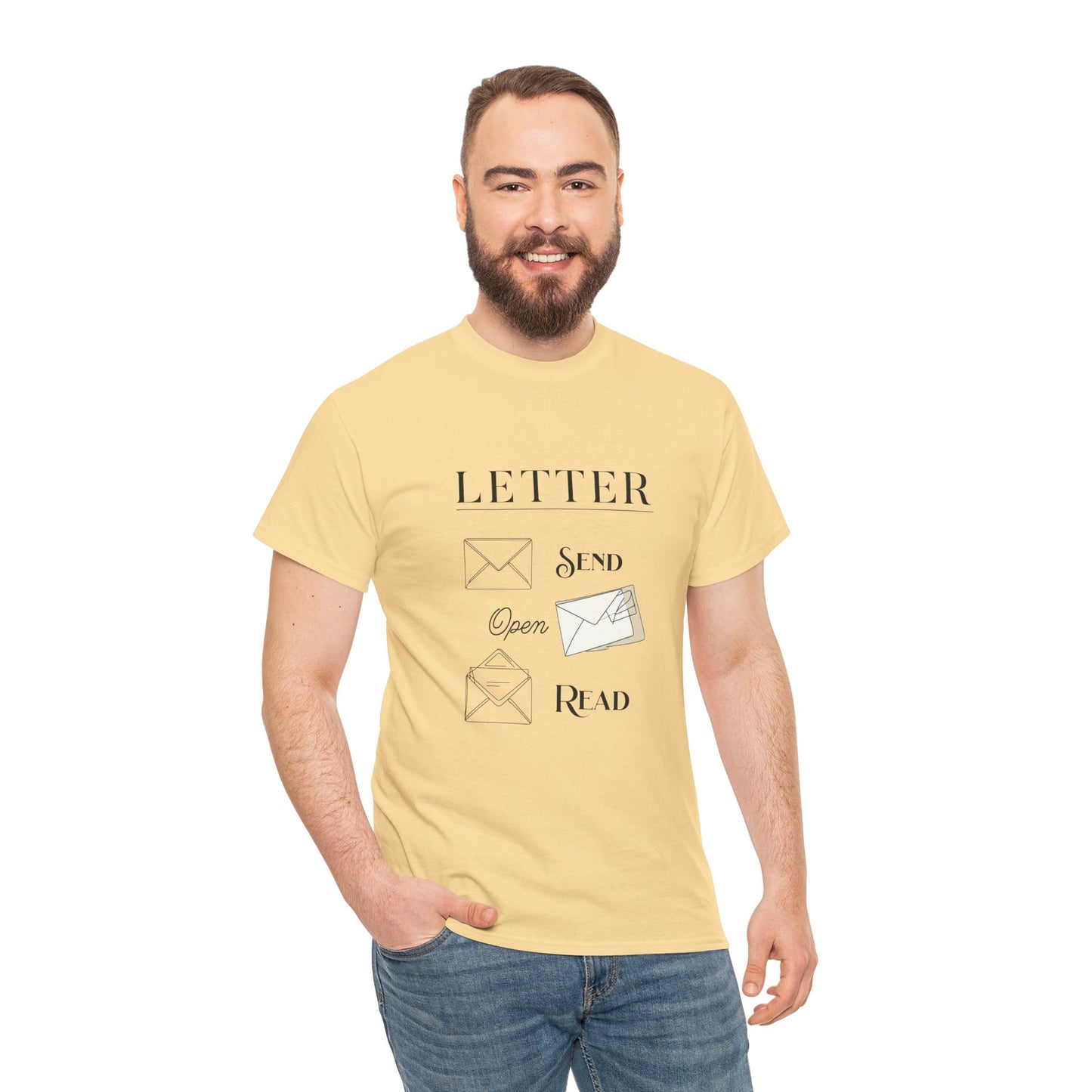 Letter T-Shirt Open Mail Reading Unisex Tee