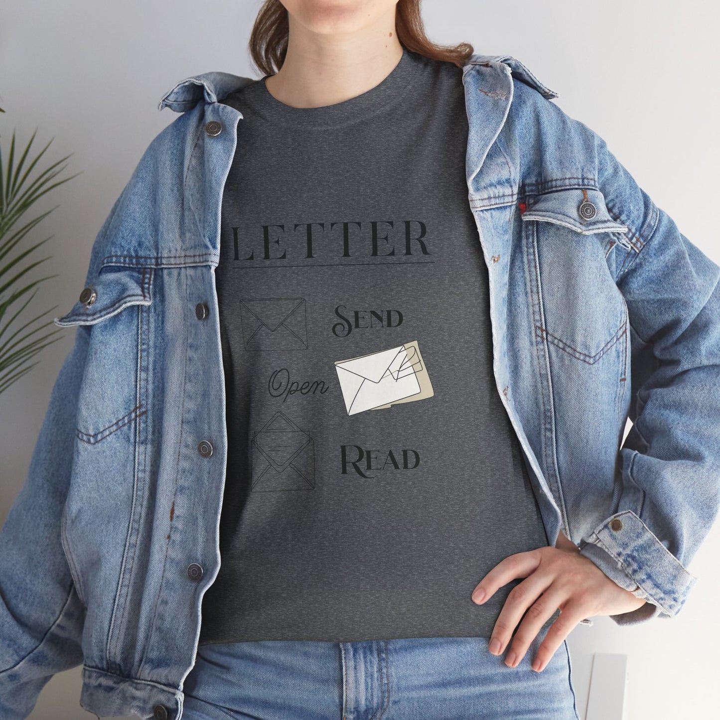 Letter T-Shirt Open Mail Reading Unisex Tee