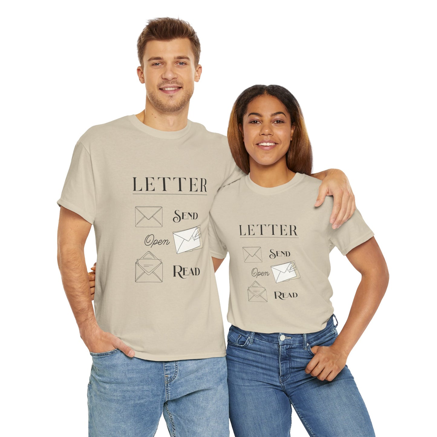 Letter T-Shirt Open Mail Reading Unisex Tee