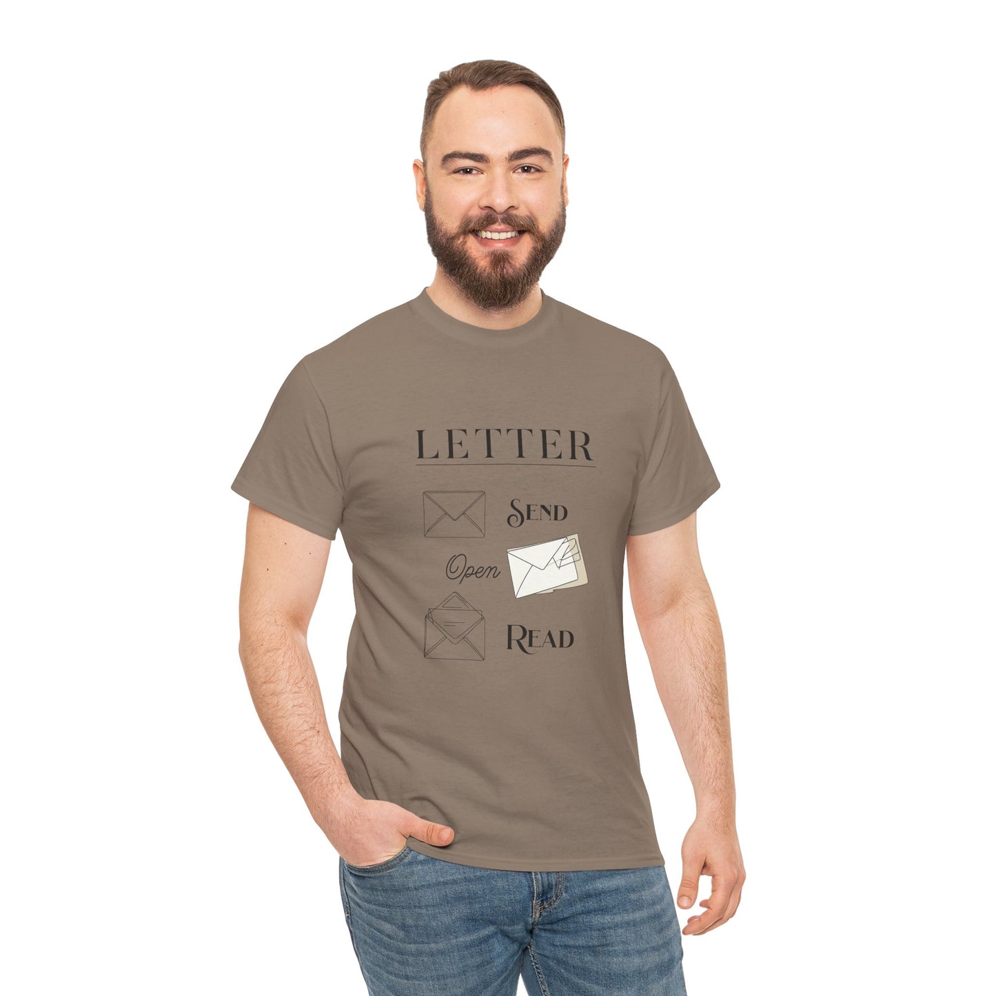 Letter T-Shirt Open Mail Reading Unisex Tee