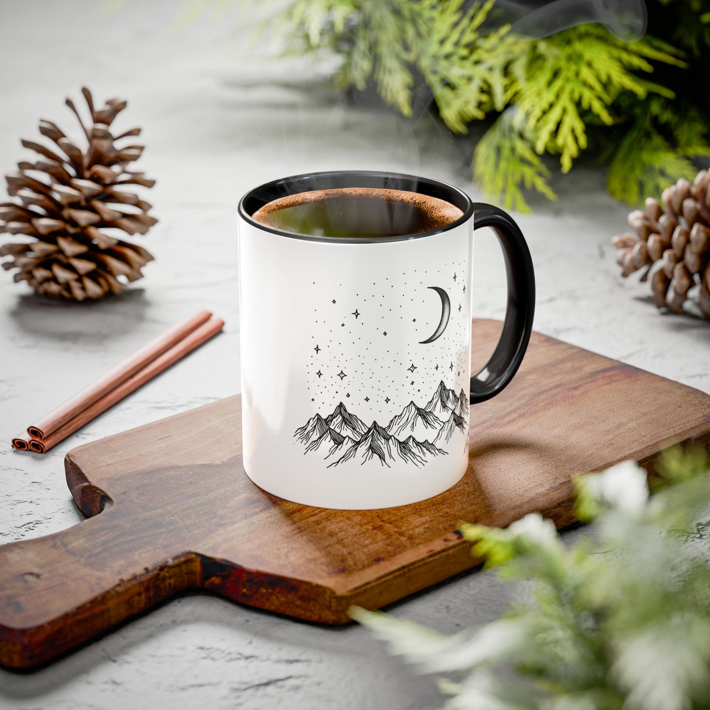 Mug Moon & Stars Mountains Colorful Tea Funny Gift 11oz 15oz