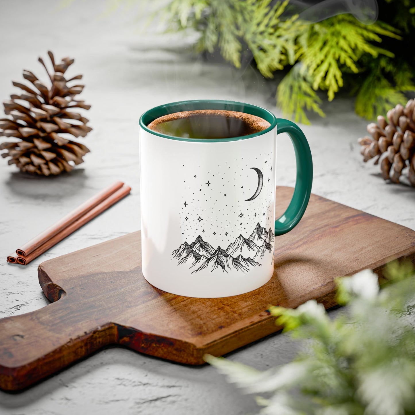 Mug Moon & Stars Mountains Colorful Tea Funny Gift 11oz 15oz